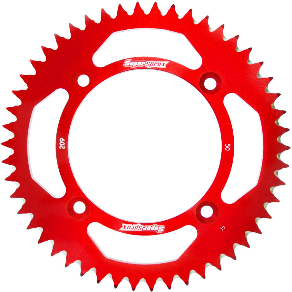 Obrázek produktu Hliníková řetězová rozeta SUPERSPROX RAL-209:50-RED červená 50 zubů, 420