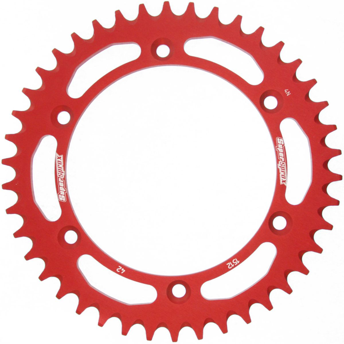 Obrázek produktu Hliníková řetězová rozeta SUPERSPROX RAL-1512:42-RED červená 42 zubů, 520 RAL-1512:42-RED