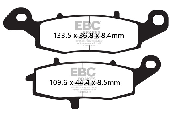 Obrázek produktu Brzdové destičky EBC FA231 Levý (06); pravý (07-18)