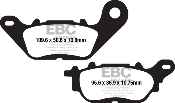 Obrázek produktu Brzdové destičky EBC FA662 MT-03 (MTN 320 A 321cc); Pravý