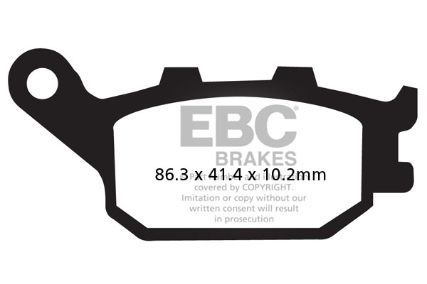 Obrázek produktu Brzdové destičky EBC FA174 ABS/bez ABS; Pravý