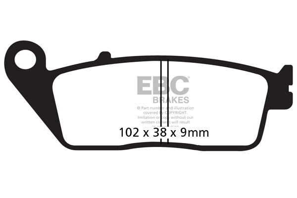 Obrázek produktu Brzdové destičky EBC FA226HH Bez ABS; pravá/levá