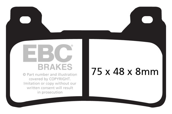 Obrázek produktu Brzdové destičky EBC FA390HH ABS; pravá/levá