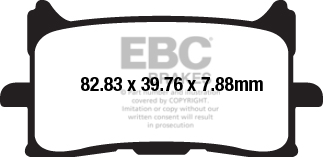 Obrázek produktu Brzdové destičky EBC FA679HH CB 125 R; pravá