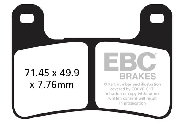 Obrázek produktu Brzdové destičky EBC GPFAX379HH Levý/pravý; ABS/bez ABS