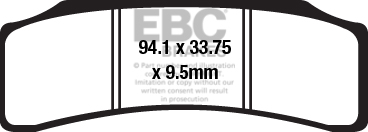 Obrázek produktu Brzdové destičky EBC GPFAX673HH GPFAX673HH
