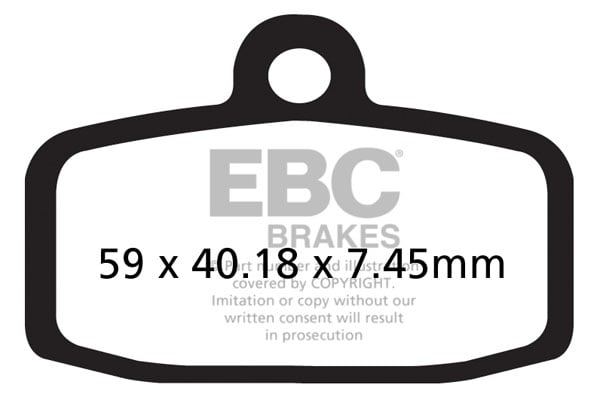 Obrázek produktu Brzdové destičky EBC FA612R Levý; (2T)