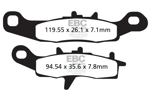 Obrázek produktu Brzdové destičky EBC FA258R Levý