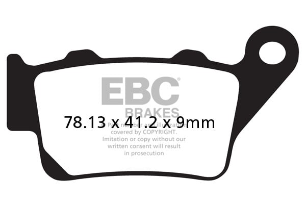 Obrázek produktu Brzdové destičky EBC FA208TT XT700 Z Tenere; Pravý