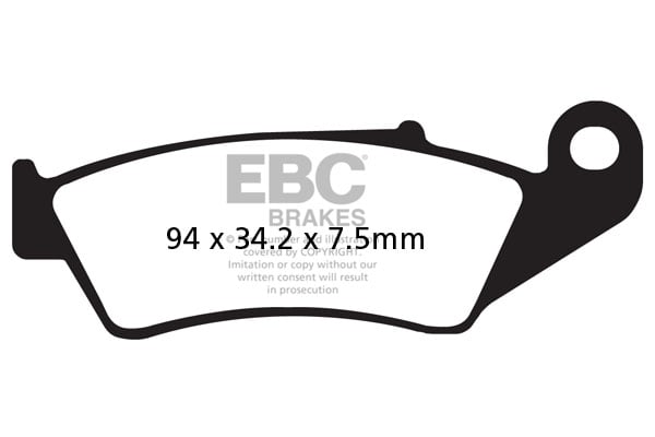 Obrázek produktu Brzdové destičky EBC MXS185 WR 250 RX/RY (32D-); Levý
