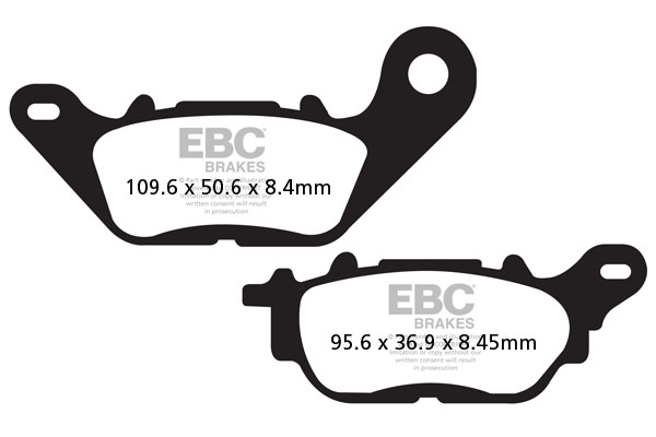 Obrázek produktu Brzdové destičky EBC SFA464 GPD 125 A N-Max/2DS1; Pravý