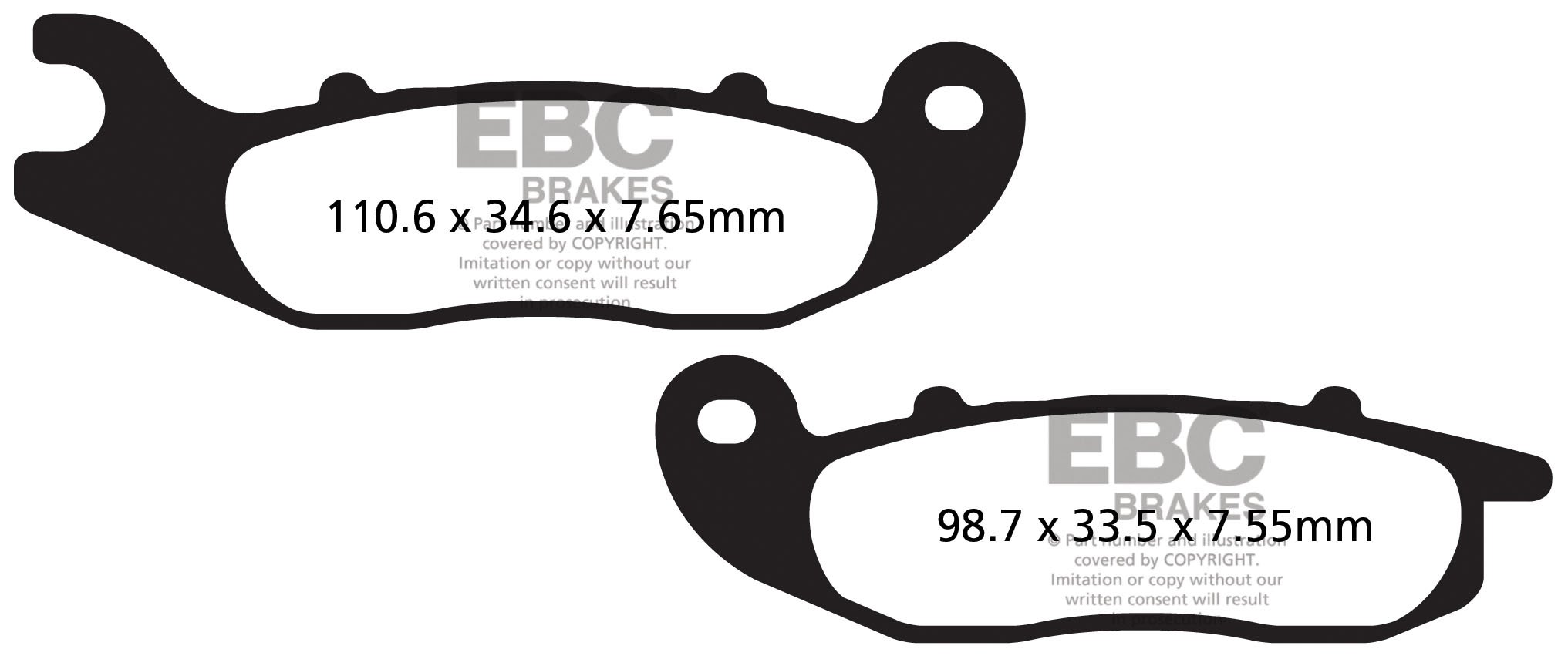 Obrázek produktu Brzdové destičky EBC PCX 125S (WW 125 AK); levá