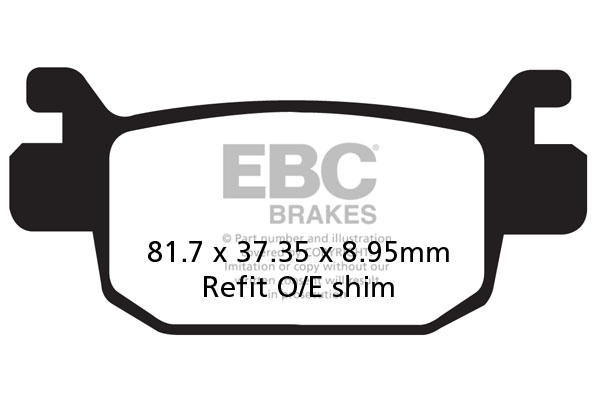 Obrázek produktu Brzdové destičky EBC SFAC415 Pravá/levá