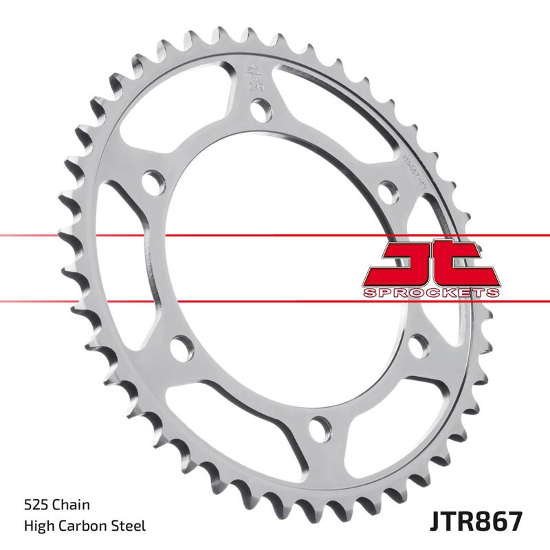 Obrázek produktu ocelová rozeta pro sekundární řetězy typu 525, JT - Anglie (42 zubů) JTR867.42