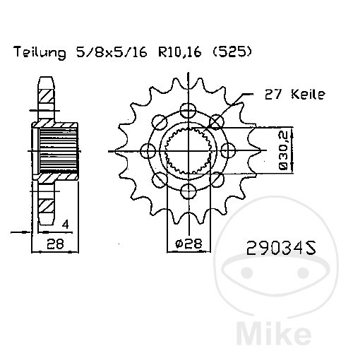 Obrázek produktu Řetězové kolečko JMT 29034S