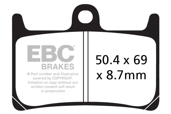 Obrázek produktu Brzdové destičky EBC EPFA380HH ABS/bez ABS; Levý/pravý