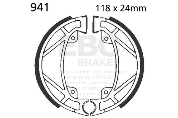 Obrázek produktu Sada brzdových čelistí EBC 941 941