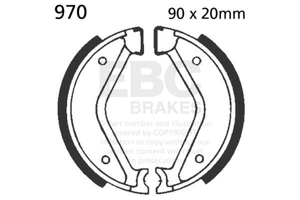 Obrázek produktu Sada brzdových čelistí EBC 970 970