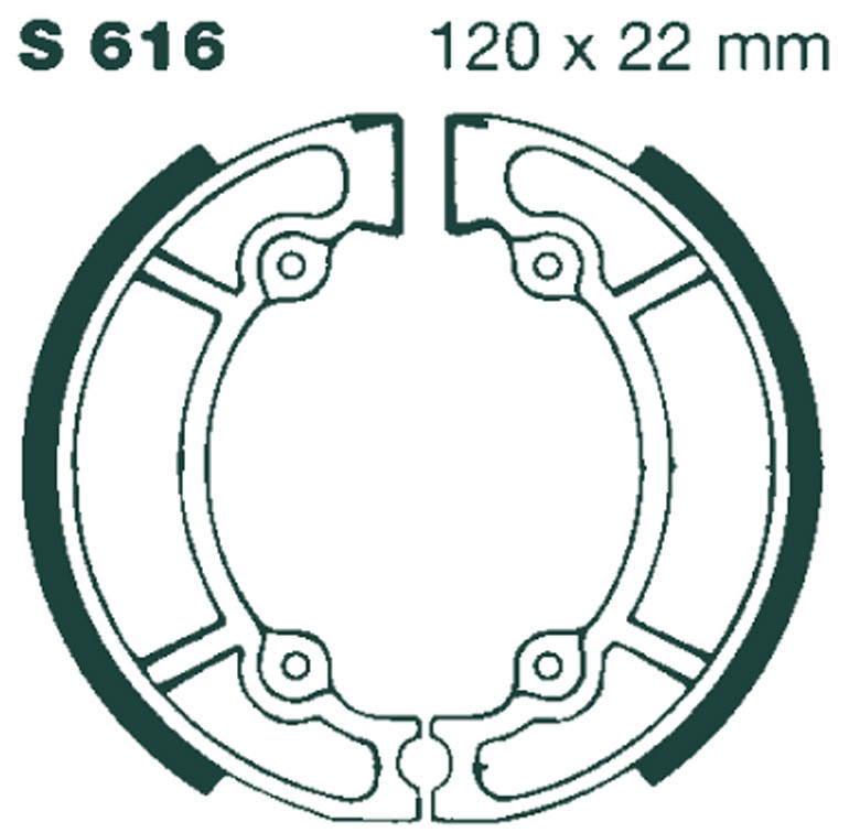 Obrázek produktu Sada brzdových čelistí EBC S616G drážkovaný Zadní