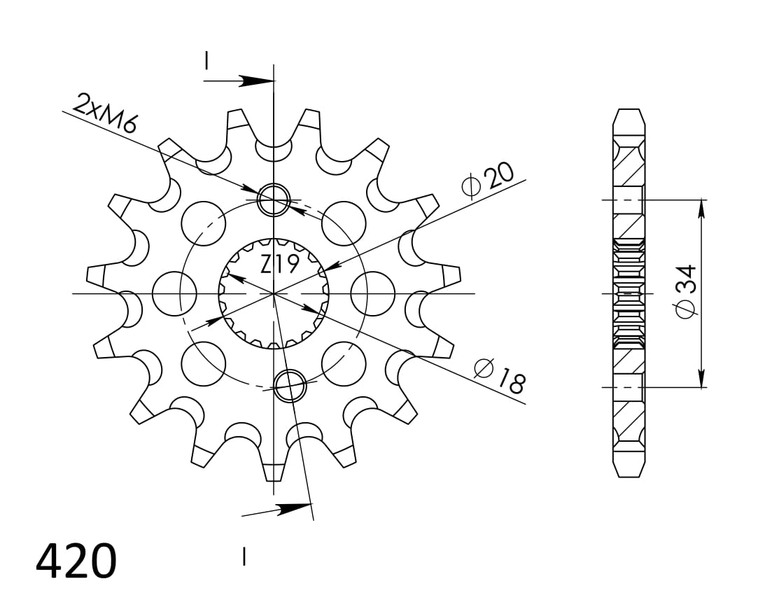 Obrázek produktu Řetězové kolečko SUPERSPROX CST-1310:14 14 zubů, 420 CST-1310:14