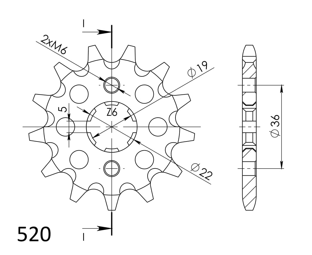 Obrázek produktu Řetězové kolečko SUPERSPROX CST-1352:14 14 zubů, 520 CST-1352:14