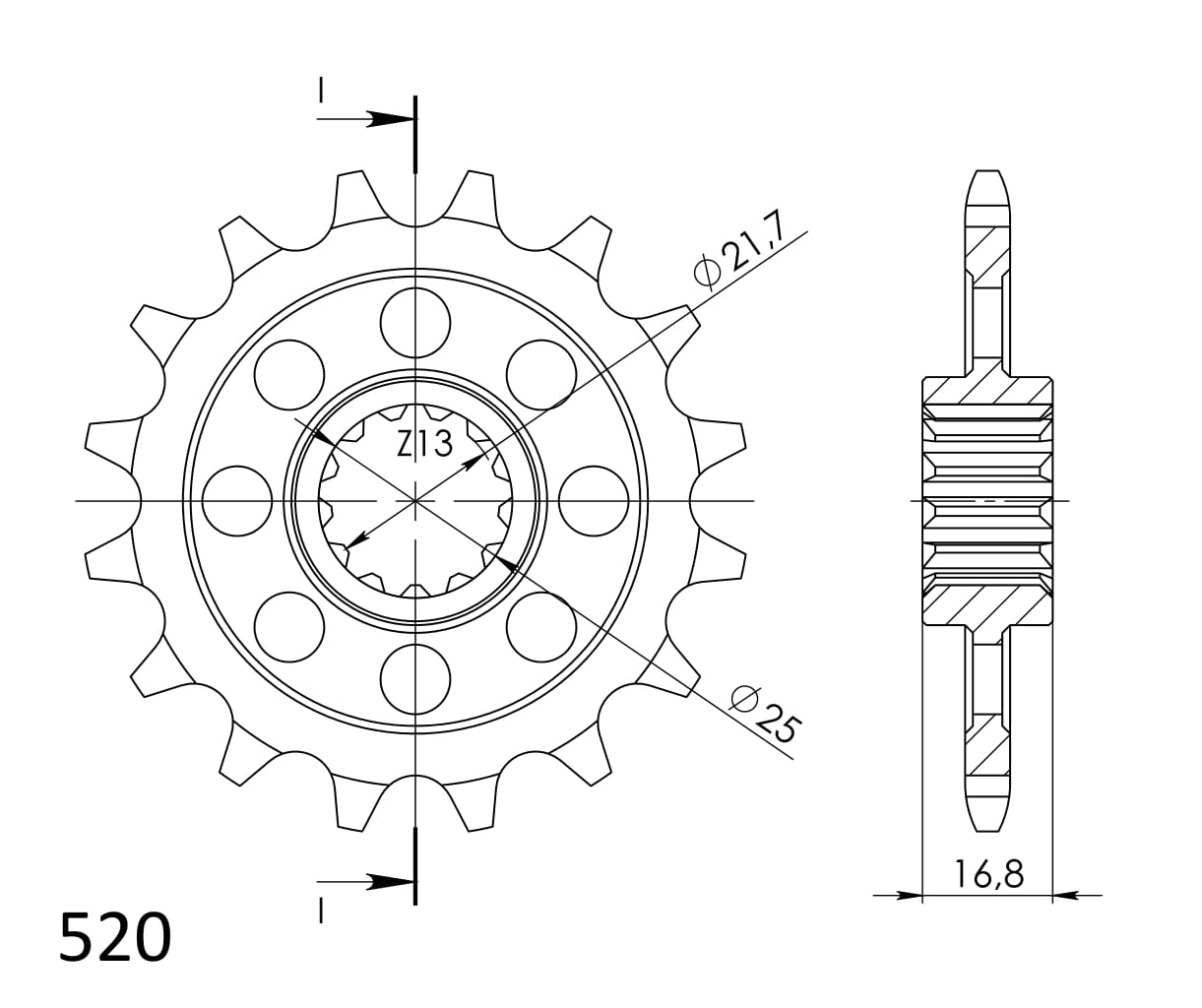 Obrázek produktu Řetězové kolečko SUPERSPROX CST-1373:15 15 zubů, 520 CST-1373:15