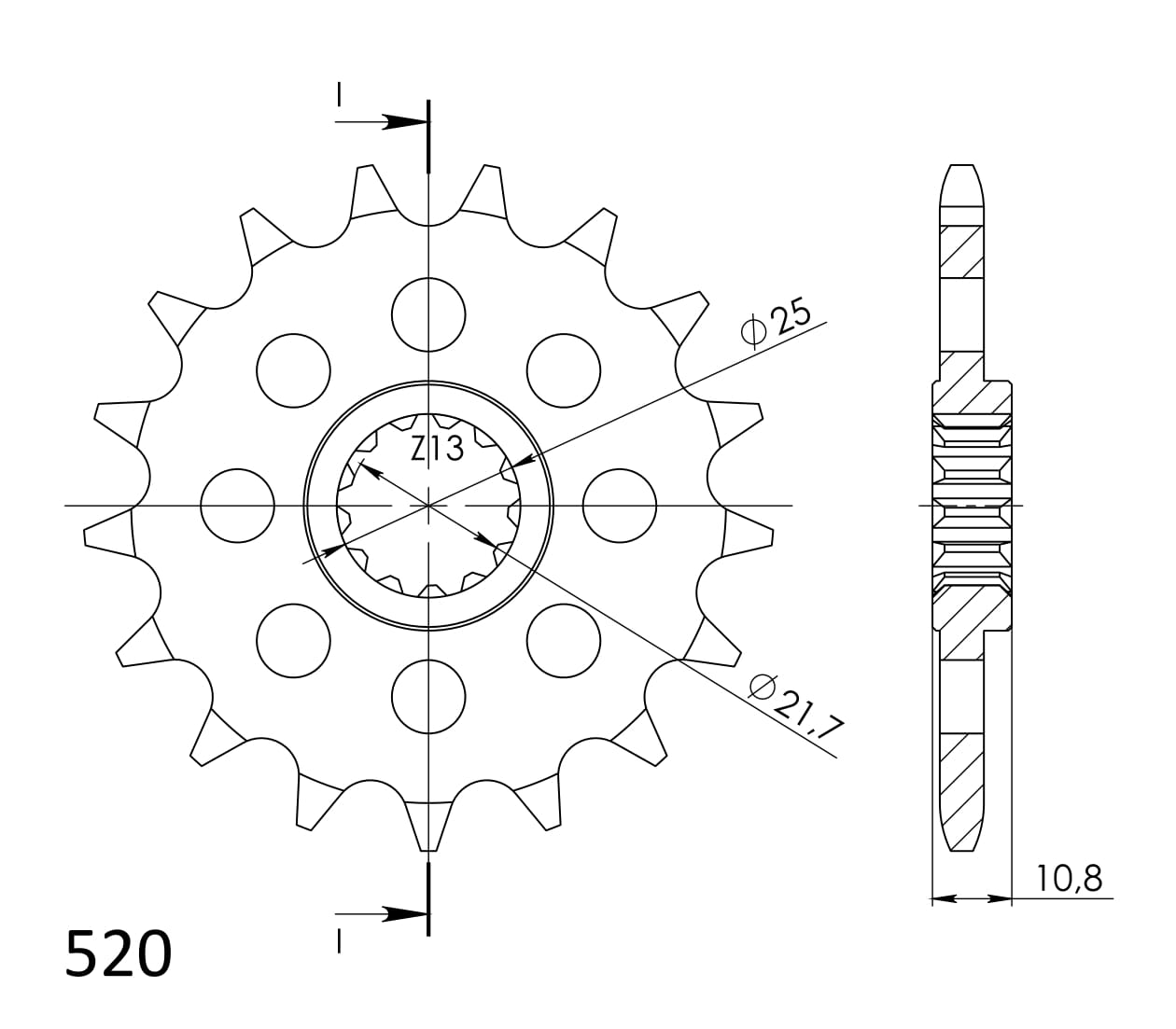 Obrázek produktu Řetězové kolečko SUPERSPROX CST-1382:17 CST-1382:17