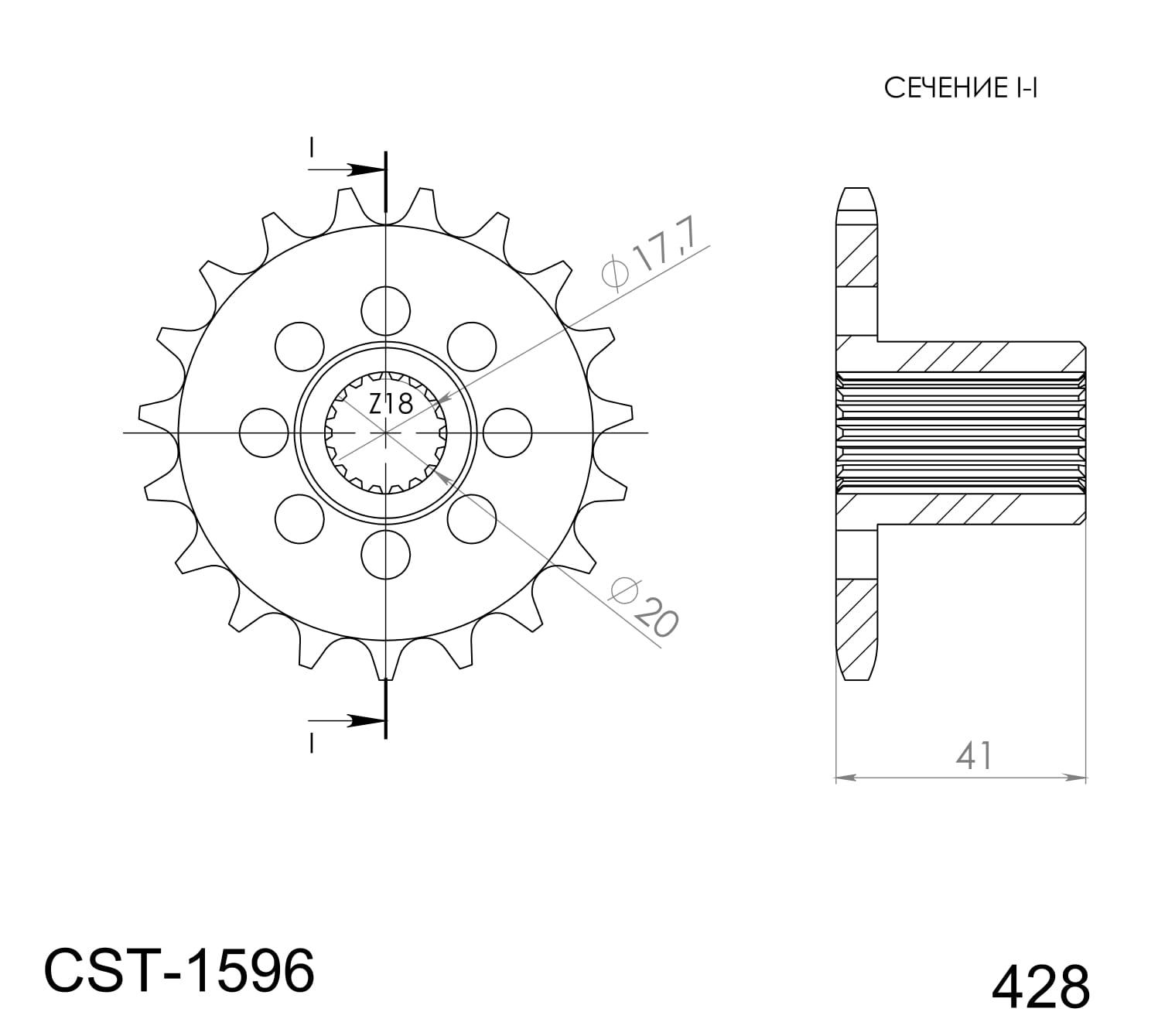 Obrázek produktu Řetězové kolečko SUPERSPROX CST-1596:19 CST-1596:19