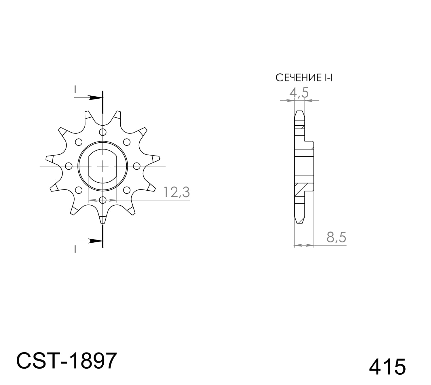 Obrázek produktu Řetězové kolečko SUPERSPROX CST-1897:11