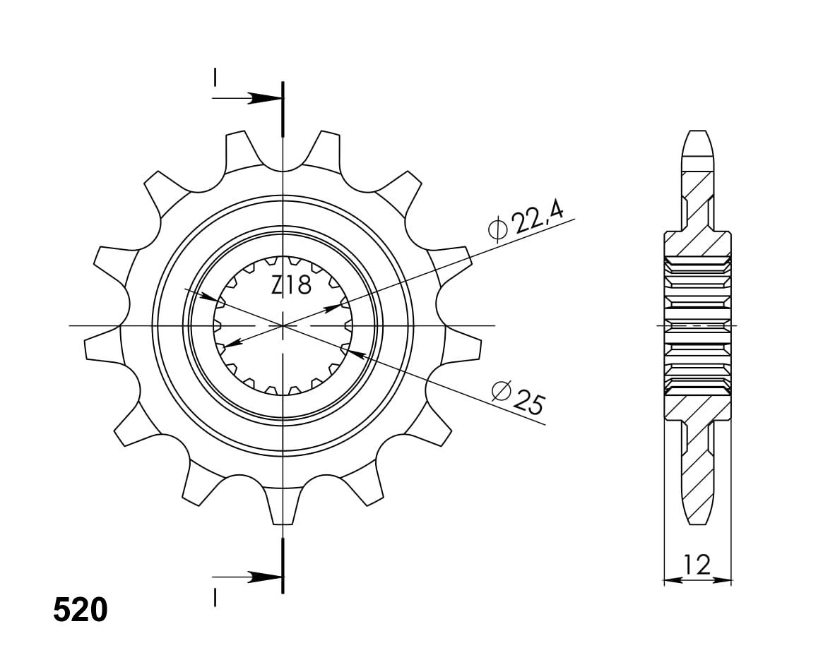 Obrázek produktu Řetězové kolečko SUPERSPROX CST-255:11 11 zubů, 420 CST-255:11