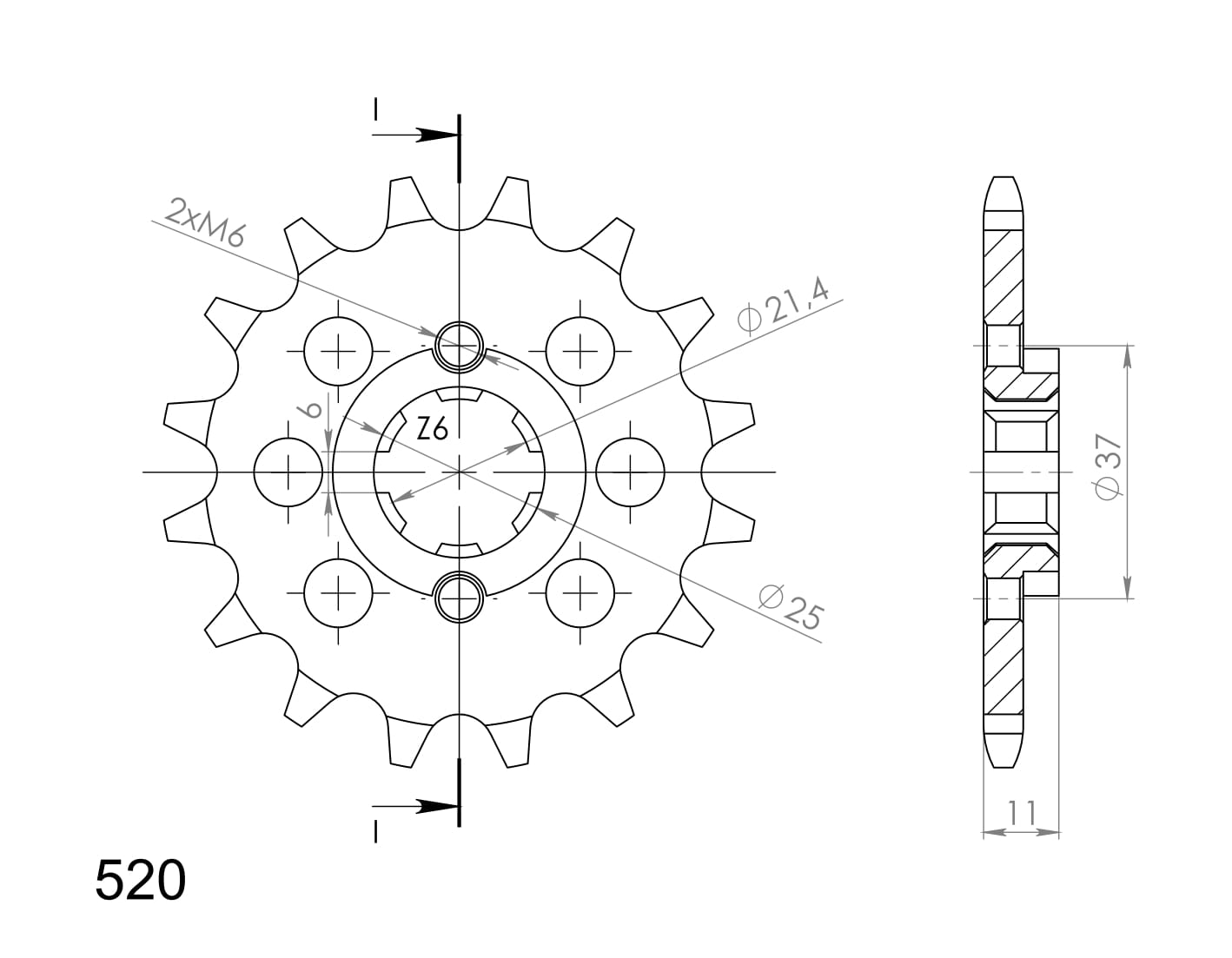 Obrázek produktu Řetězové kolečko SUPERSPROX CST-307:15 CST-307:15