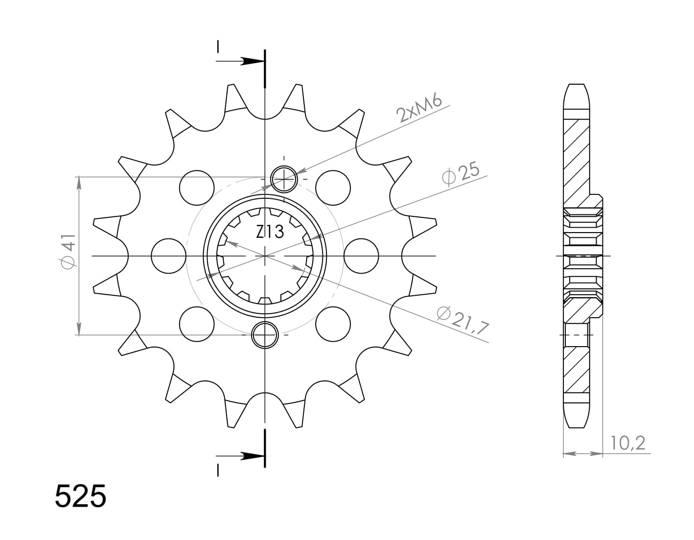 Obrázek produktu Řetězové kolečko SUPERSPROX CST-310:15 15 zubů, 525 CST-310:15