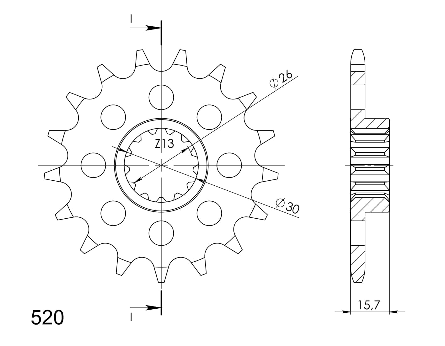 Obrázek produktu Řetězové kolečko SUPERSPROX CST-312:14 CST-312:14