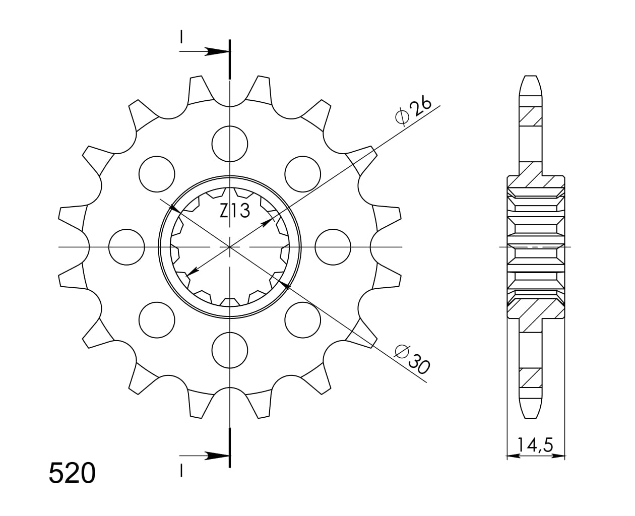 Obrázek produktu Řetězové kolečko SUPERSPROX CST-332:14 CST-332:14
