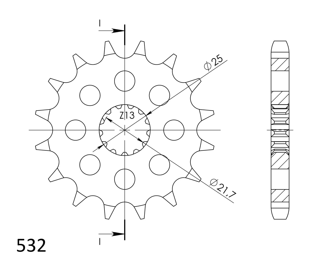 Obrázek produktu Řetězové kolečko SUPERSPROX CST-440:17 CST-440:17