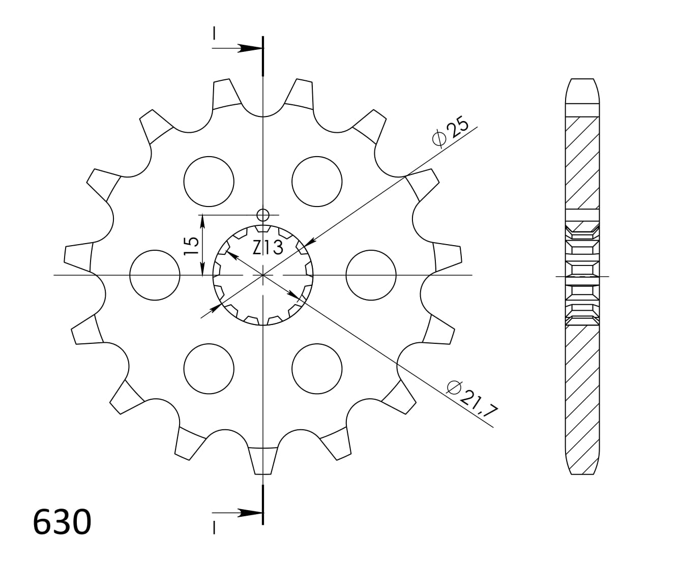 Obrázek produktu Řetězové kolečko SUPERSPROX CST-518:16 16 zubů, 630 CST-518:16