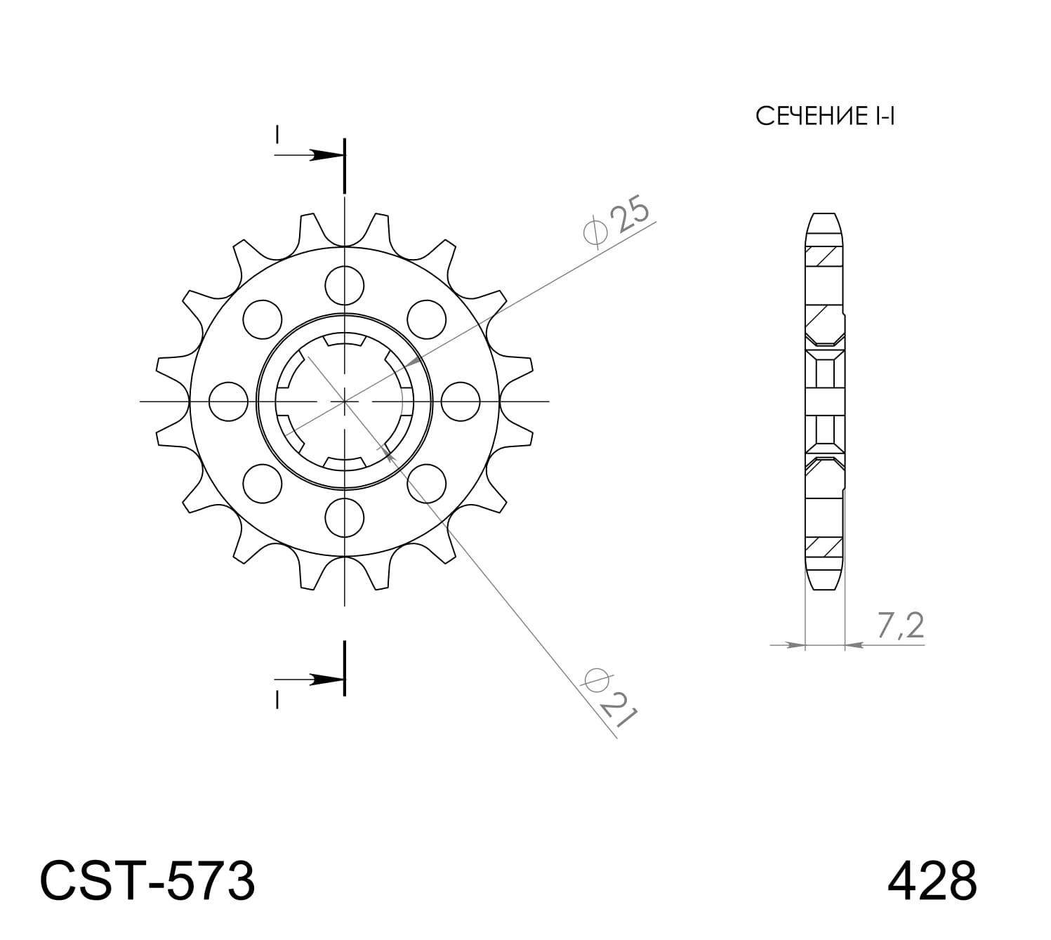 Obrázek produktu Řetězové kolečko SUPERSPROX CST-573:16 CST-573:16