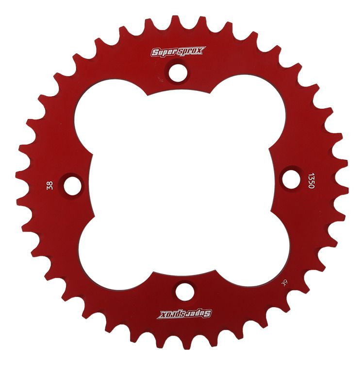 Obrázek produktu Hliníková řetězová rozeta SUPERSPROX RAL-1350:38-RED červená 38 zubů, 520 RAL-1350:38-RED