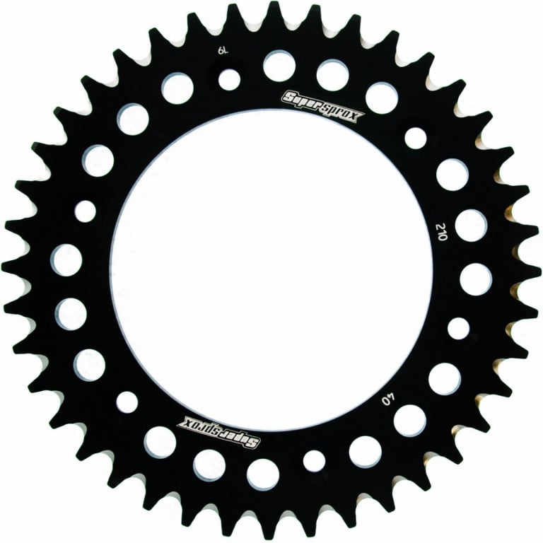 Obrázek produktu Hliníková řetězová rozeta SUPERSPROX RAL-210:40-BLK černý 40 zubů, 520 RAL-210:40-BLK
