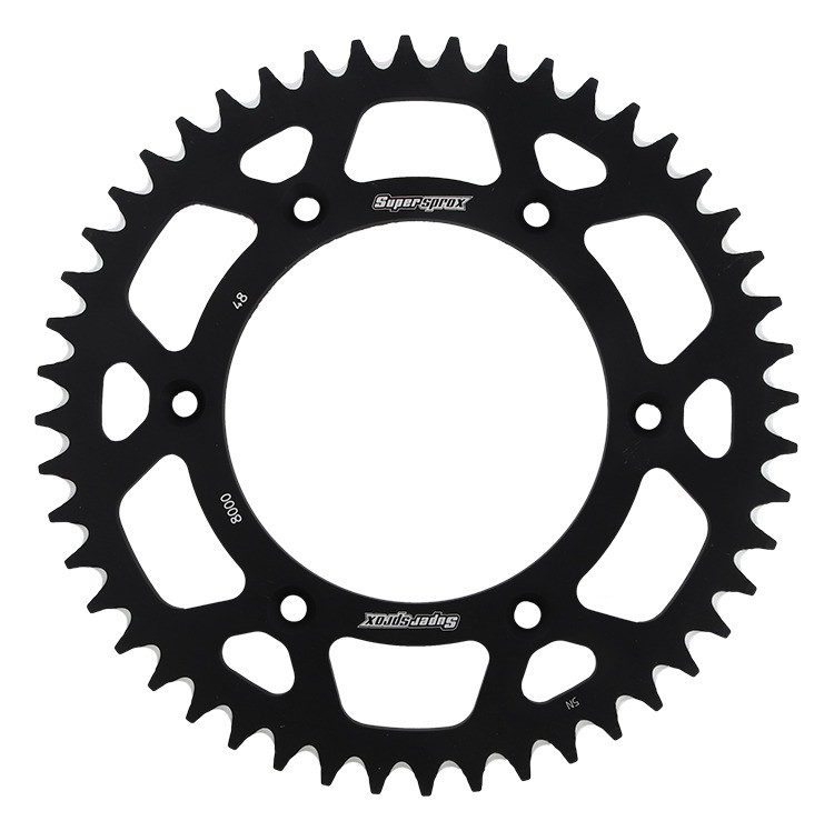 Obrázek produktu Hliníková řetězová rozeta SUPERSPROX RAL-8000:48-BLK černý 48 zubů, 520 RAL-8000:48-BLK