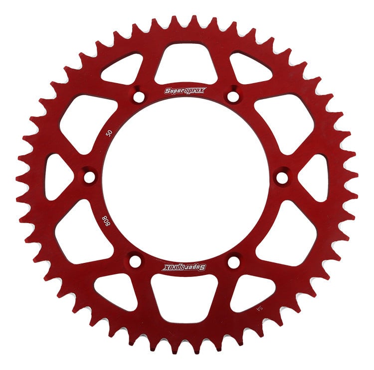 Obrázek produktu Hliníková řetězová rozeta SUPERSPROX RAL-808:50-RED červená 50 zubů, 520 RAL-808:50-RED