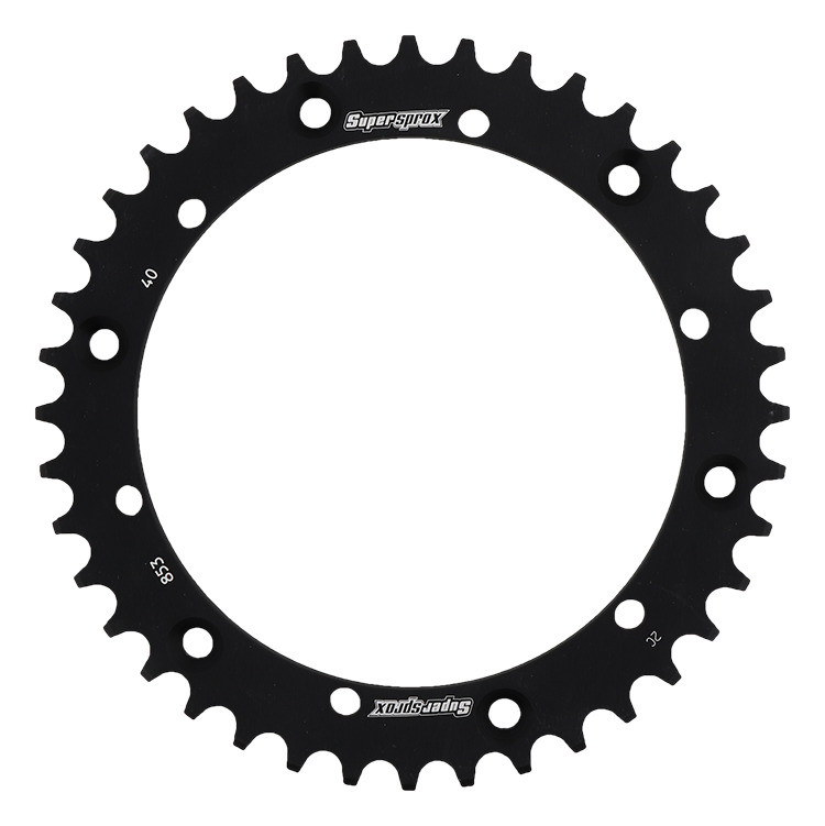 Obrázek produktu Hliníková řetězová rozeta SUPERSPROX RAL-853:40-BLK černý 40 zubů, 520 RAL-853:40-BLK