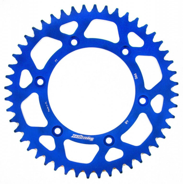 Obrázek produktu Hliníková řetězová rozeta SUPERSPROX RAL-990:48-BLU modrá 48 zubů, 520