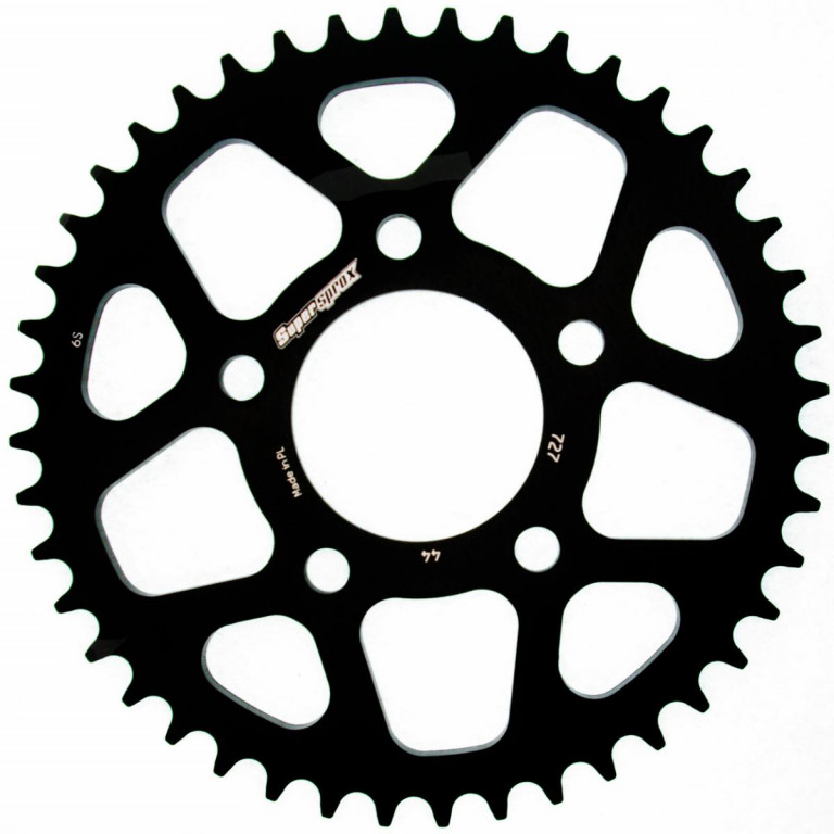 Obrázek produktu Hliníková řetězová rozeta SUPERSPROX RAL-727:44-BLK černý 44 zubů, 525 RAL-727:44-BLK