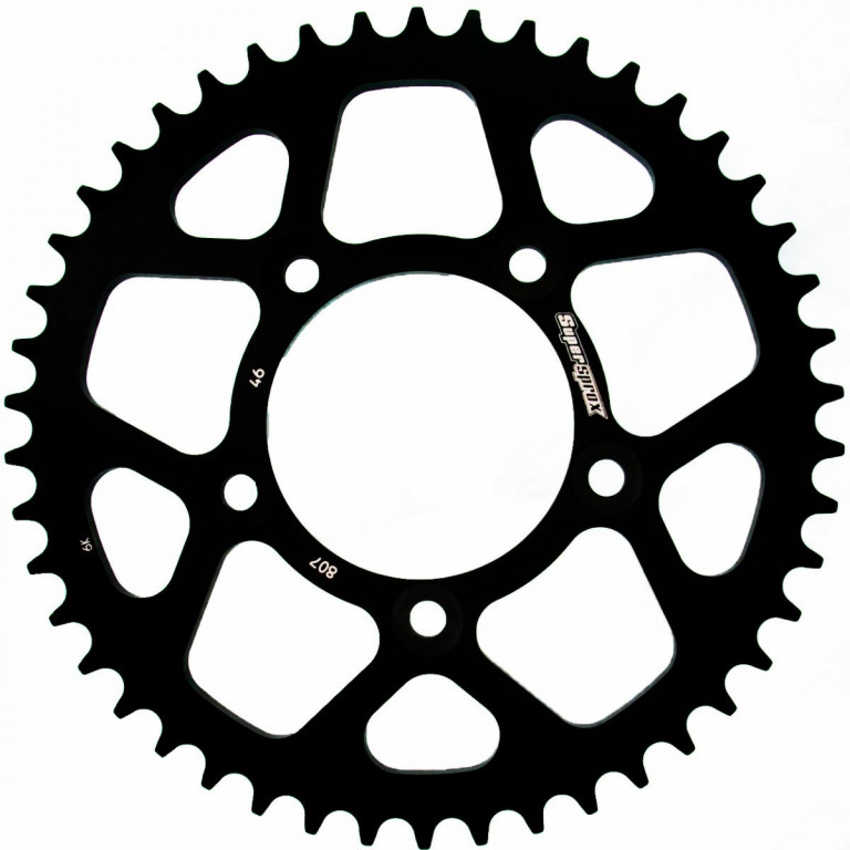 Obrázek produktu Hliníková řetězová rozeta SUPERSPROX RAL-807:46-BLK černý 46 zubů, 525 RAL-807:46-BLK