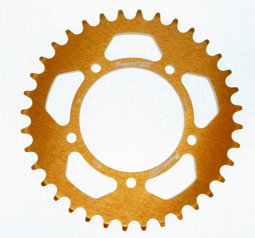 Obrázek produktu Hliníková řetězová rozeta SUPERSPROX RAL-1022:36-GLD zlatá RAL-1022:36-GLD