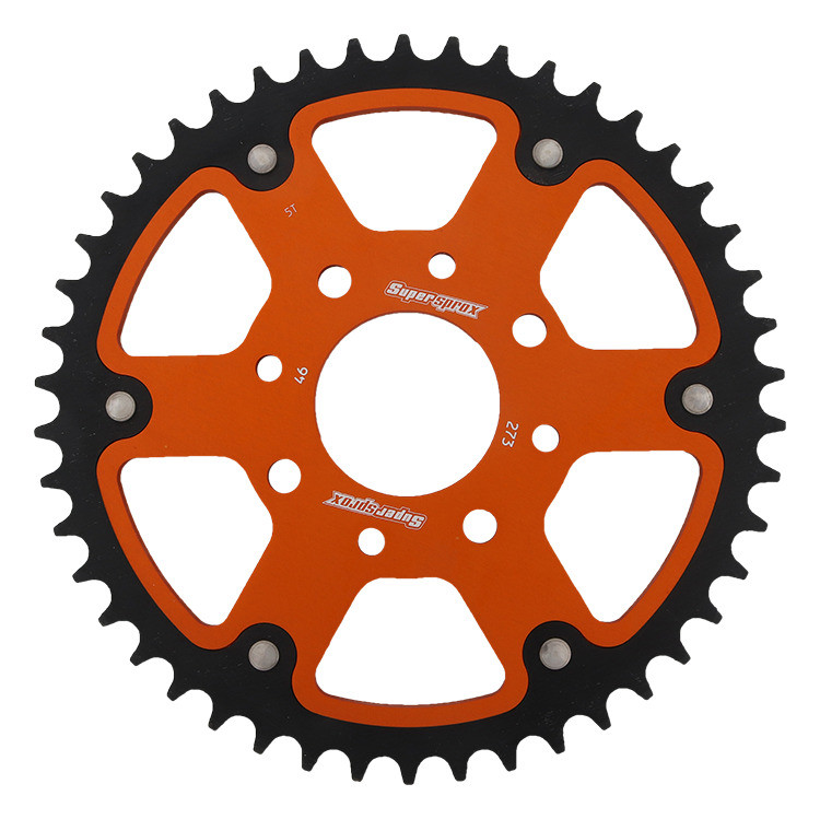 Obrázek produktu Řetězová rozeta SUPERSPROX STEALTH RST-273:46-ORG oranžová 46 zubů, 520 RST-273:46-ORG