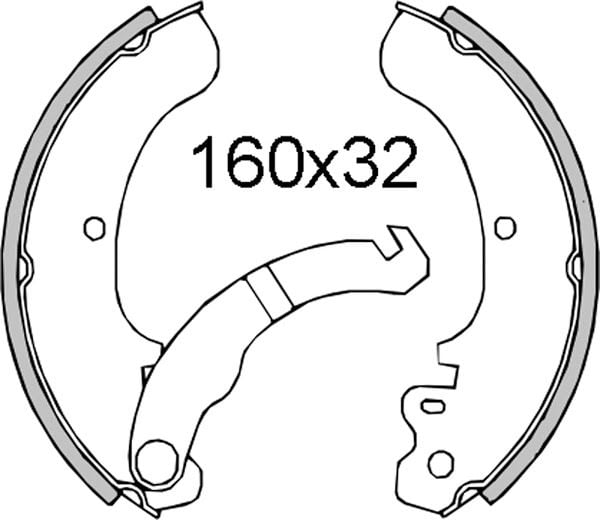 Obrázek produktu Brzdové čelisti RMS 225120221 zadní 225120221