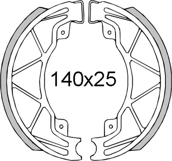 Obrázek produktu Brzdové čelisti RMS 225120421 zadní