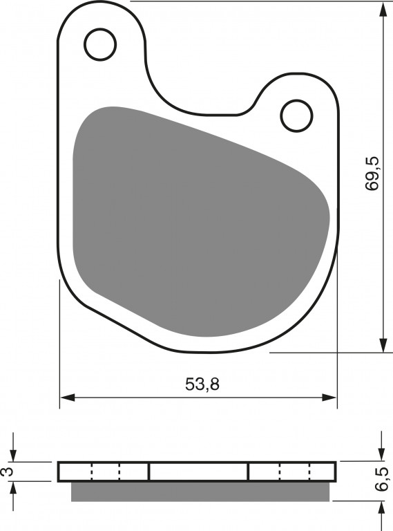 Obrázek produktu Brzdové destičky GOLDFREN 059 S3 (1 levý   1 pravý) 059 S3